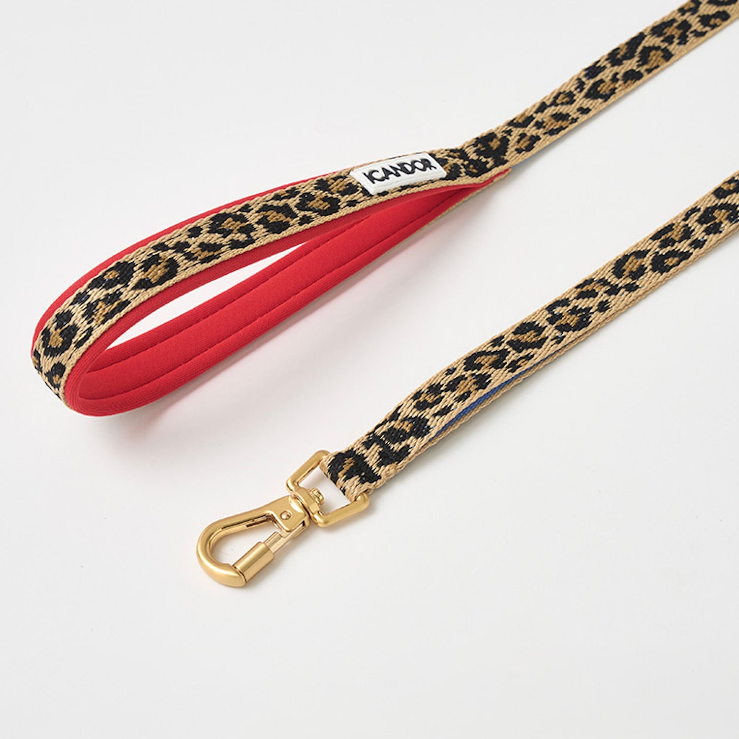 即納【iCANDOR】Gentle Leash Bolt(LEOPARD)1.6m-15mm