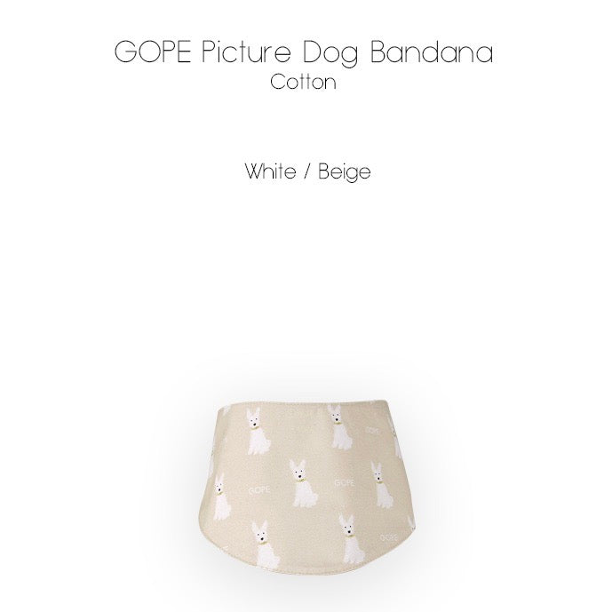 即納【GOPE】Signature Dog Bandana（ベージュ）