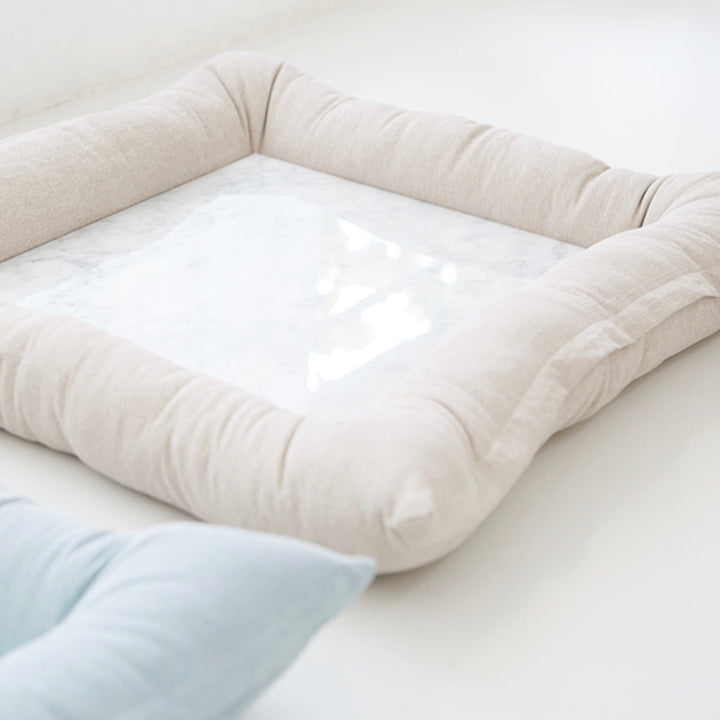 即納【BANDAL.Pet】大理石調 Bianco cool bed（Beige）