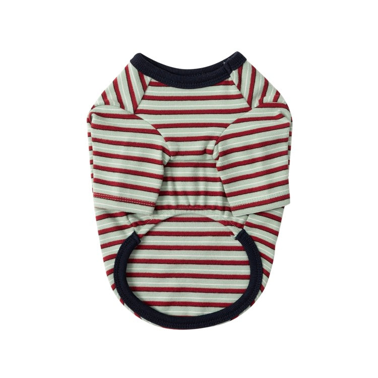 ※予約販売【andblank】A Stitch SoftWarm Stripe Short Sleeve（Green）