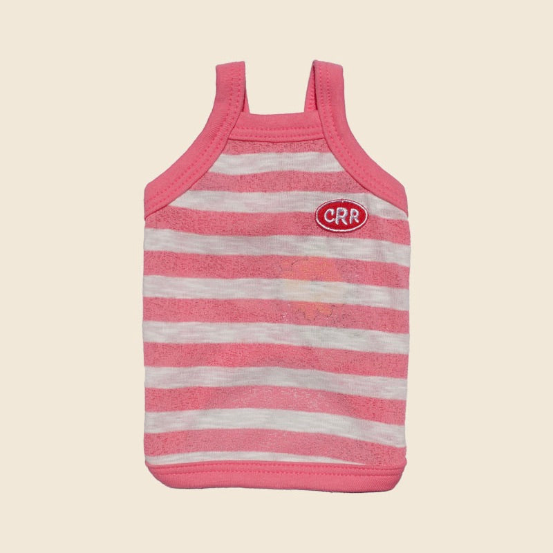 ※予約販売【CRR】Marine Stripe Strap Top（Pink）