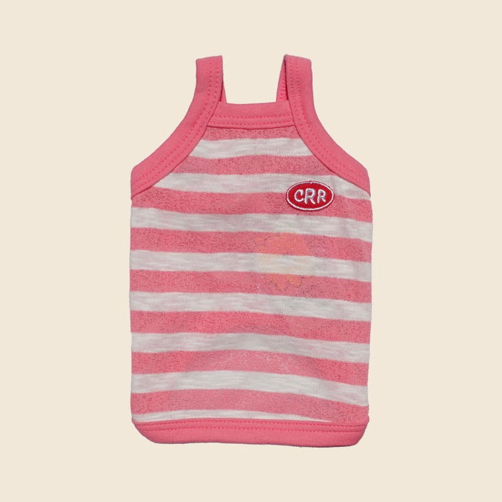 ※予約販売【CRR】Marine Stripe Strap Top（Pink）