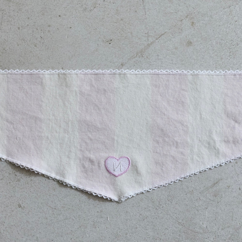 即納【noonoosoom】Pink stripe scarf