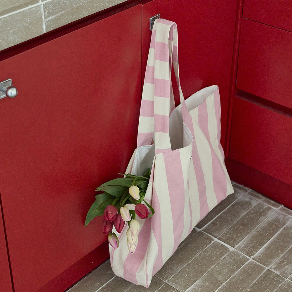※予約販売【noonoosoom】Pink stripe tote big bag
