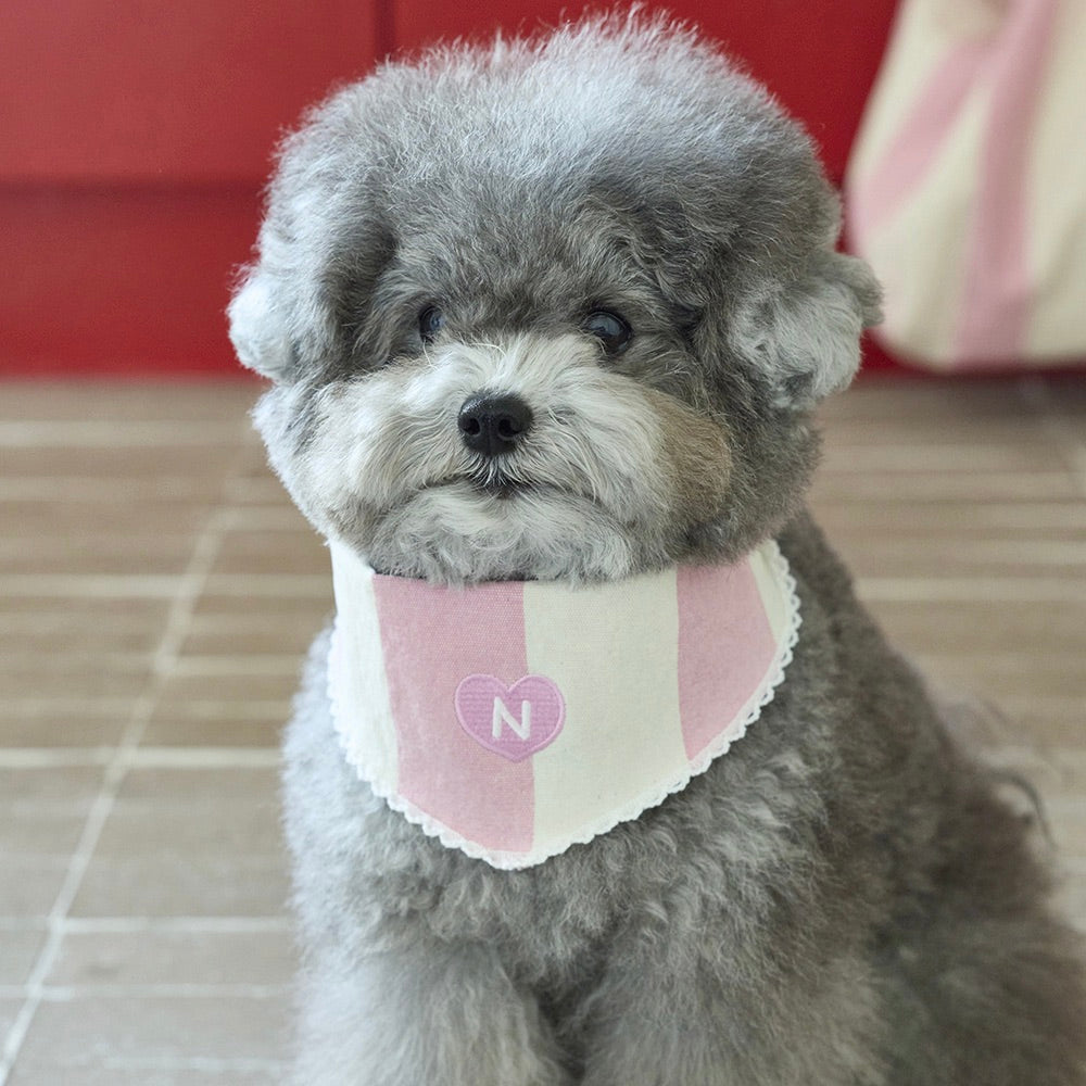 即納【noonoosoom】Pink stripe scarf