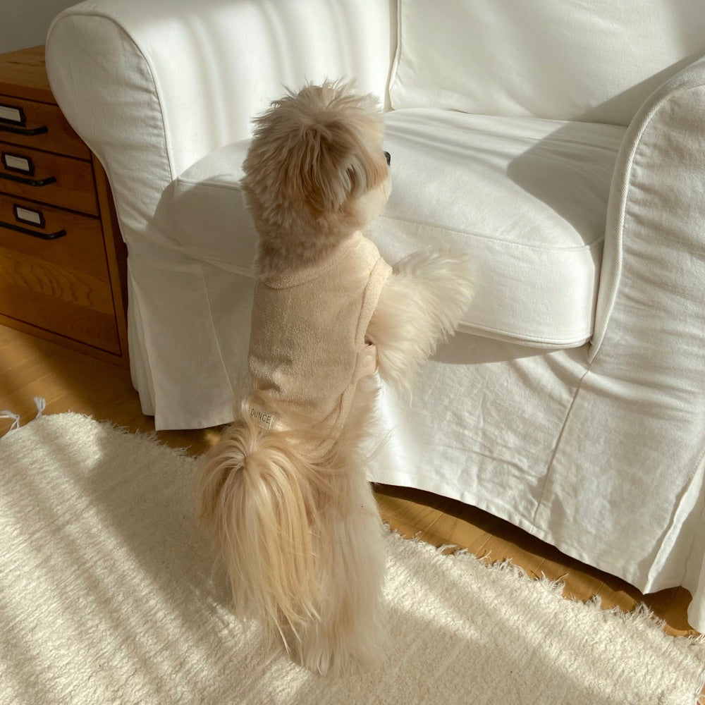 ※予約販売【OUNCE】Teddy Bear Vest & Bonnet（Cream）