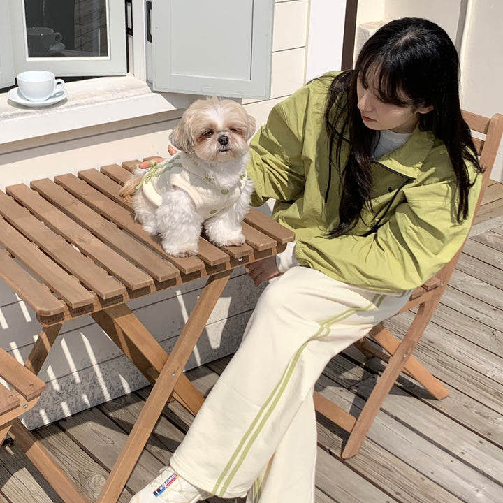 即納【DURANG RURANG】Ribbon Hoodie Jumper（Cream）