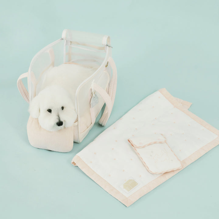※予約販売【seoru】Mesh Ballon Bag(Ivory&Pink)
