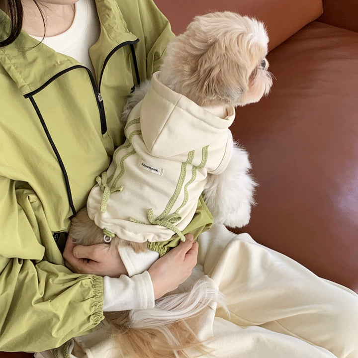 即納【DURANG RURANG】Ribbon Hoodie Jumper（Cream）