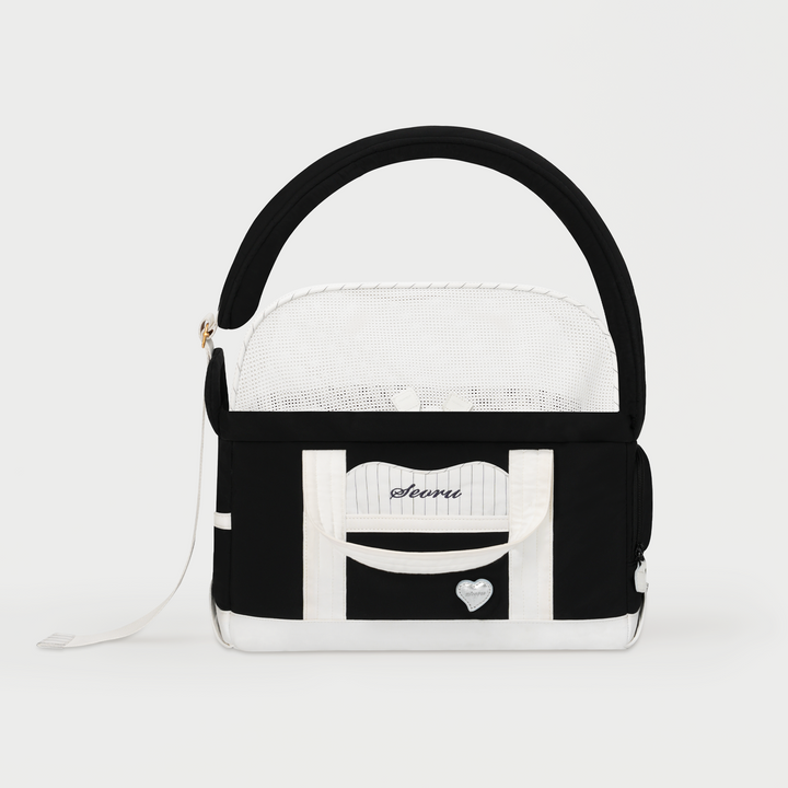 ※予約販売【seoru】Heart Veru Bag（Black）｜犬用バッグ