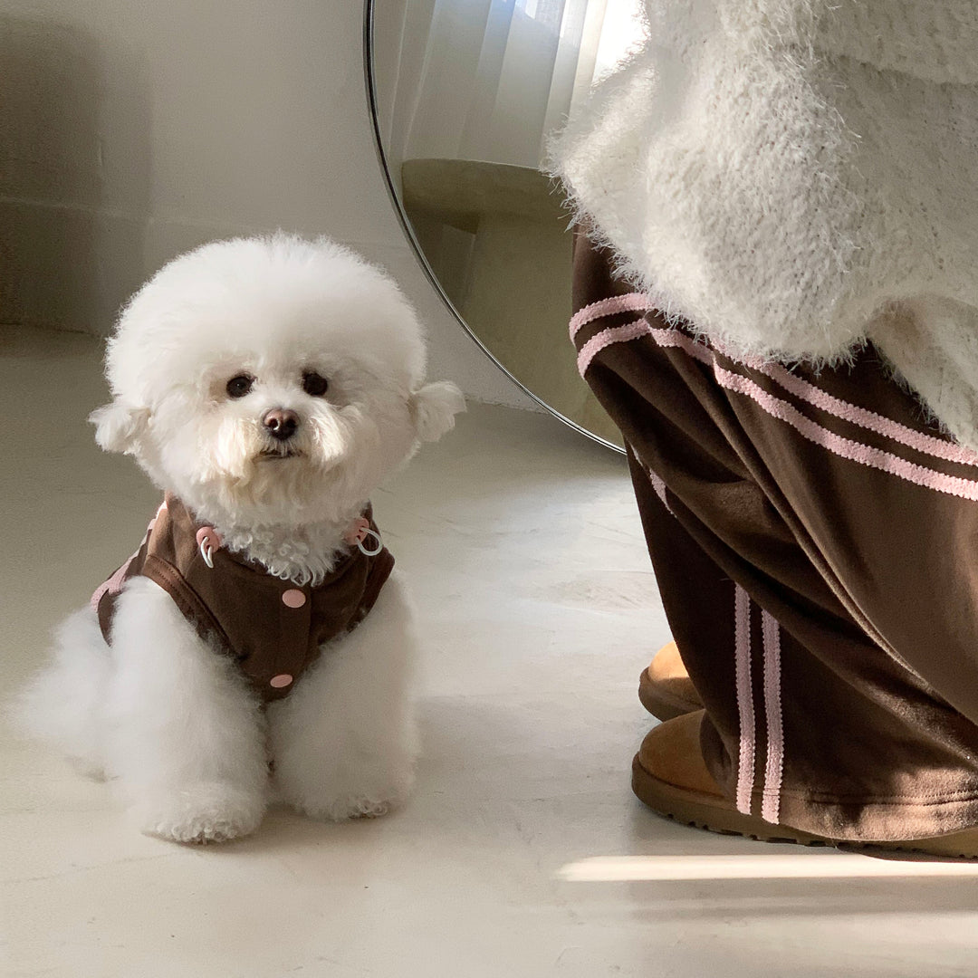 ※予約販売【DURANG RURANG】Ribbon Hoodie Jacket（Choco Brown）