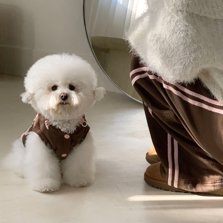 ※予約販売【DURANG RURANG】Ribbon Hoodie Jacket（Choco Brown）