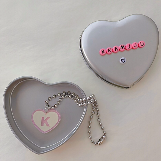 ※予約販売【nikiniki】Heart Initial Color Change Necklace SET(迷子札)