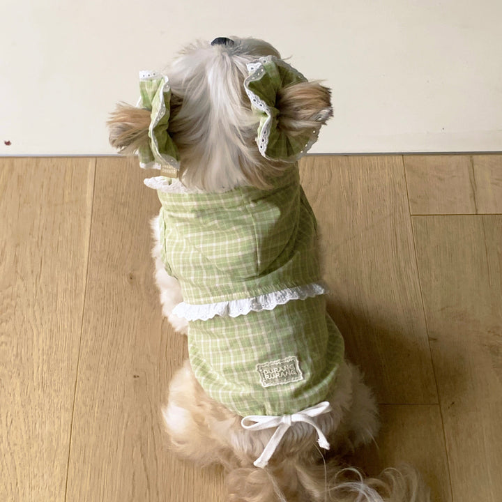 ※予約販売【DURANG RURANG】Airy Cotton Hooded Shirt（Lime Green）