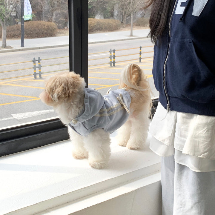 即納【DURANG RURANG】Ribbon Hoodie Jumper（Light Blue）