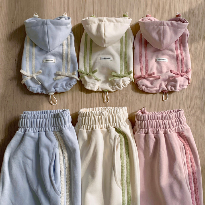 即納【DURANG RURANG】Ribbon Hoodie Jumper（Cream）