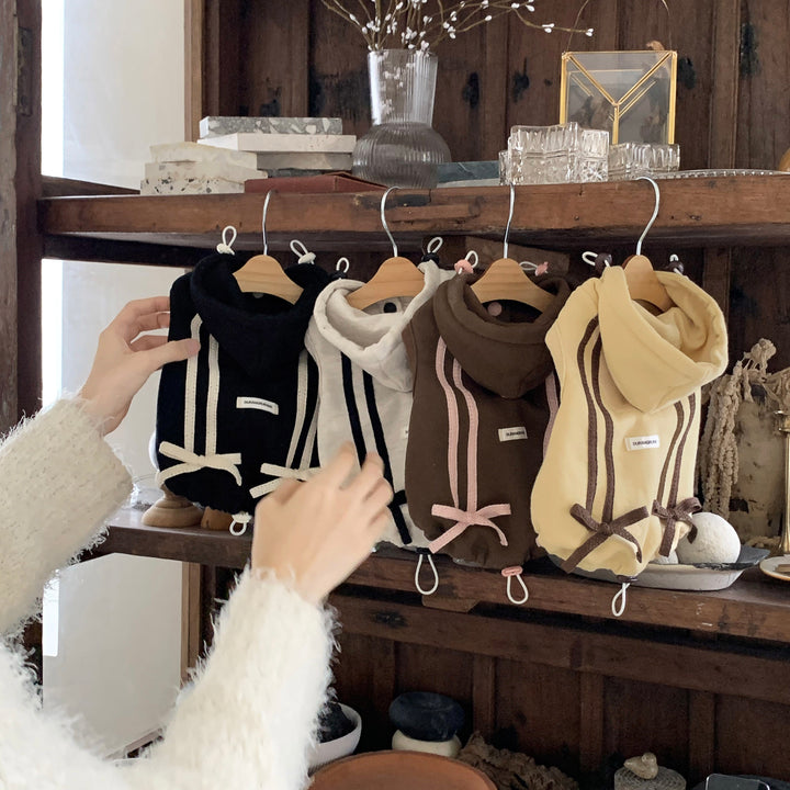 ※予約販売【DURANG RURANG】Ribbon Hoodie Jacket（Melange Gray）