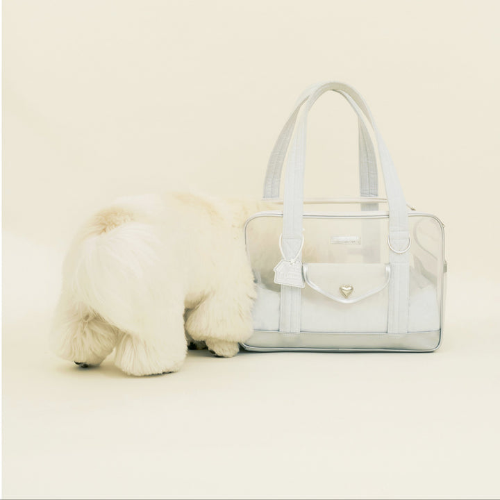 ※予約販売【seoru】Mesh Ballon Bag(Silver&Blue)