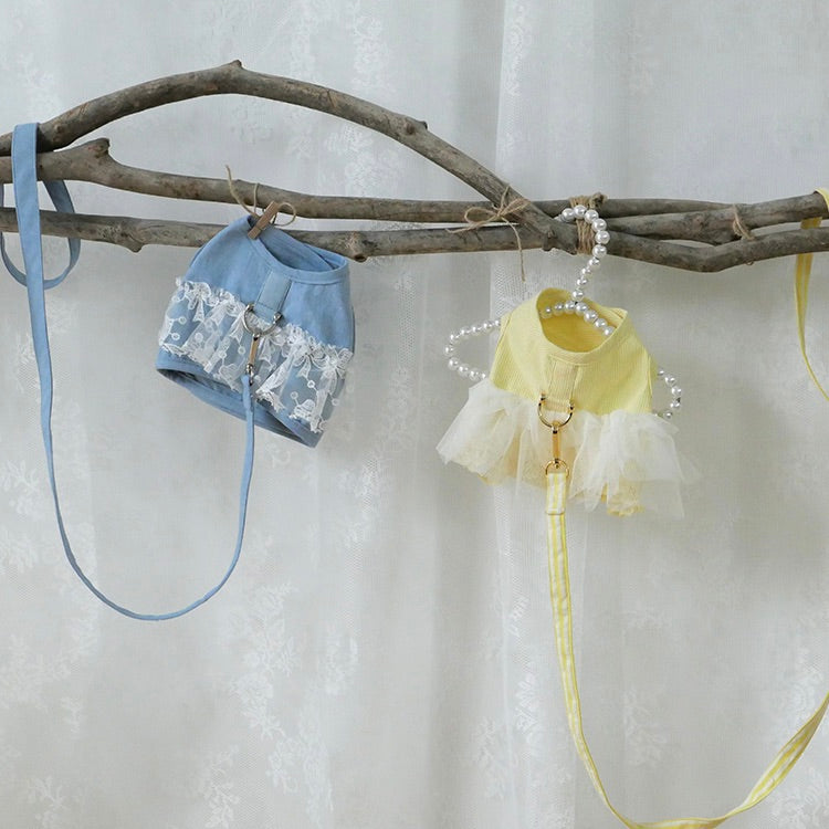 即納【BeBe Breath】Essential Harness（Denim）Leash Set｜犬用ハーネス