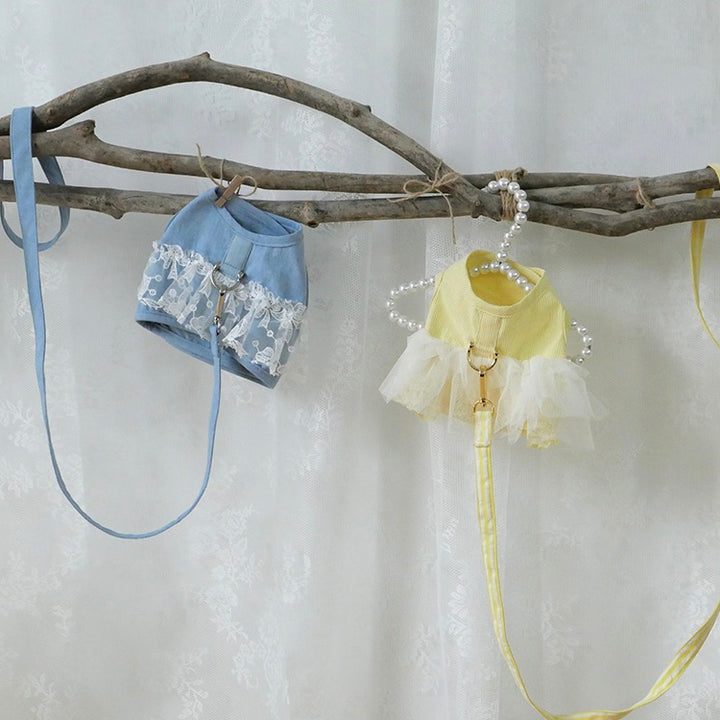 即納【BeBe Breath】Essential Harness（Denim）Leash Set｜犬用ハーネス