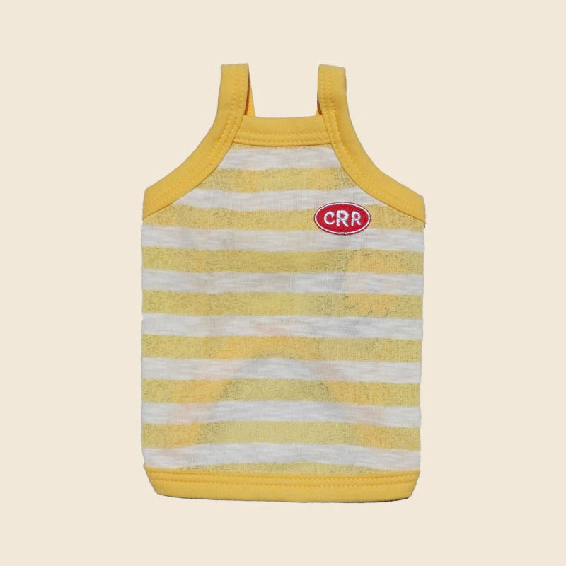 ※予約販売【CRR】Marine Stripe Strap Top（Yellow）