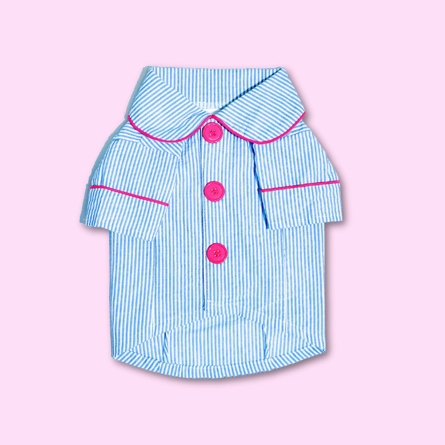 即納【TOOF】SWEET STRIPE PAJAMA（BLUE）