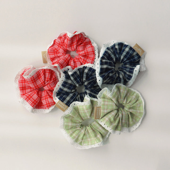 ※予約販売【DURANG RURANG】Check Scrunchies