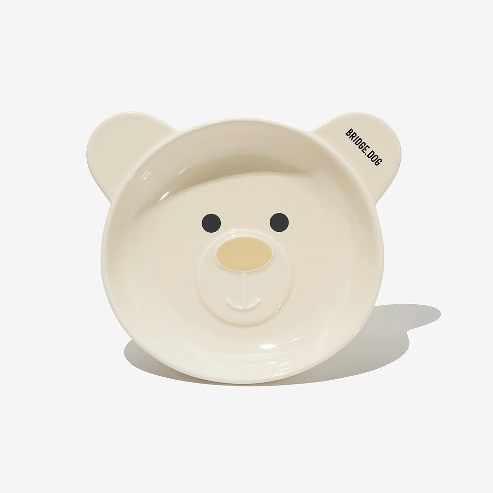 ※予約販売【BRIDGE.DOG】BRIDGE BEAR DISH（CREAM FACE）艶あり