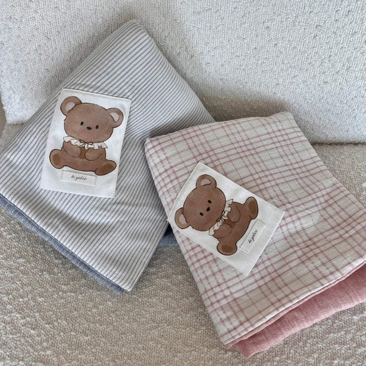 ※予約販売【Hi Yeboo】Bobo bear blanket（Blue / Pink）