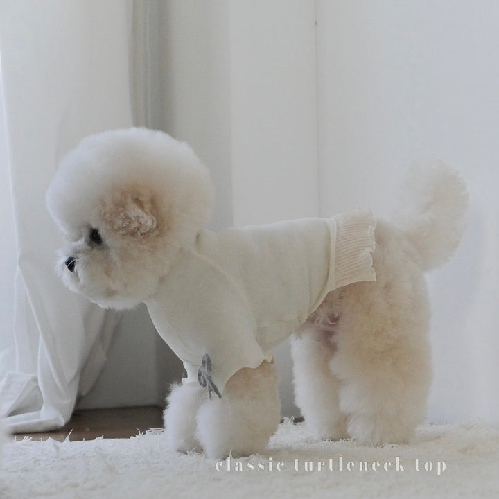 ※予約販売【BeBe Breath】Classic turtleneck top（Cream）