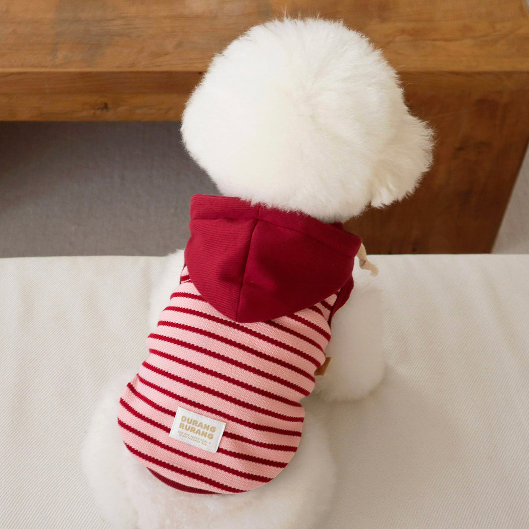 即納【DURANG RURANG】Nutty Hoodie Vest（Pink Burgundy）