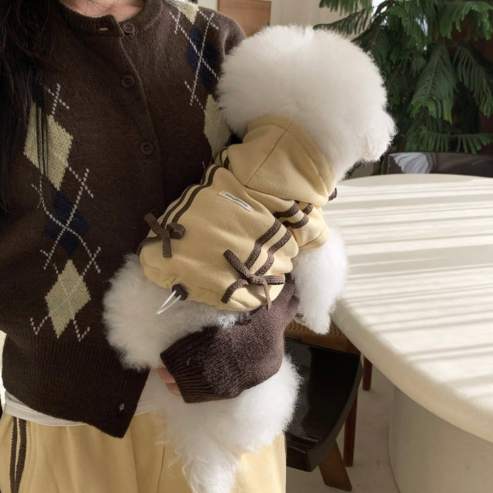 ※予約販売【DURANG RURANG】Ribbon Hoodie Jacket（Butter Yellow）