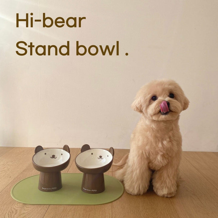 即納【Bonjour TOU-TOU×peper】Hi bear Stand bowl