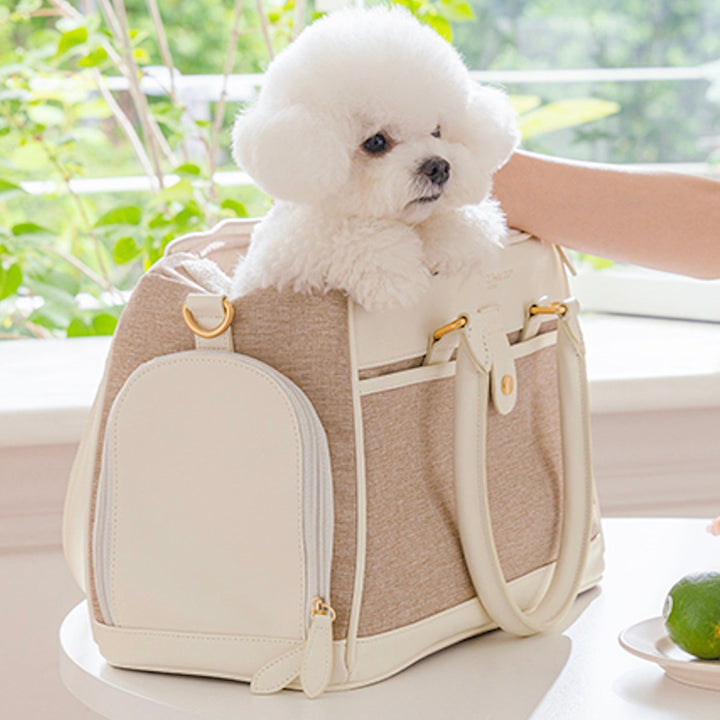 即納【KITCHMOOD】PREMIUM LINE dog camer bag（Brown）