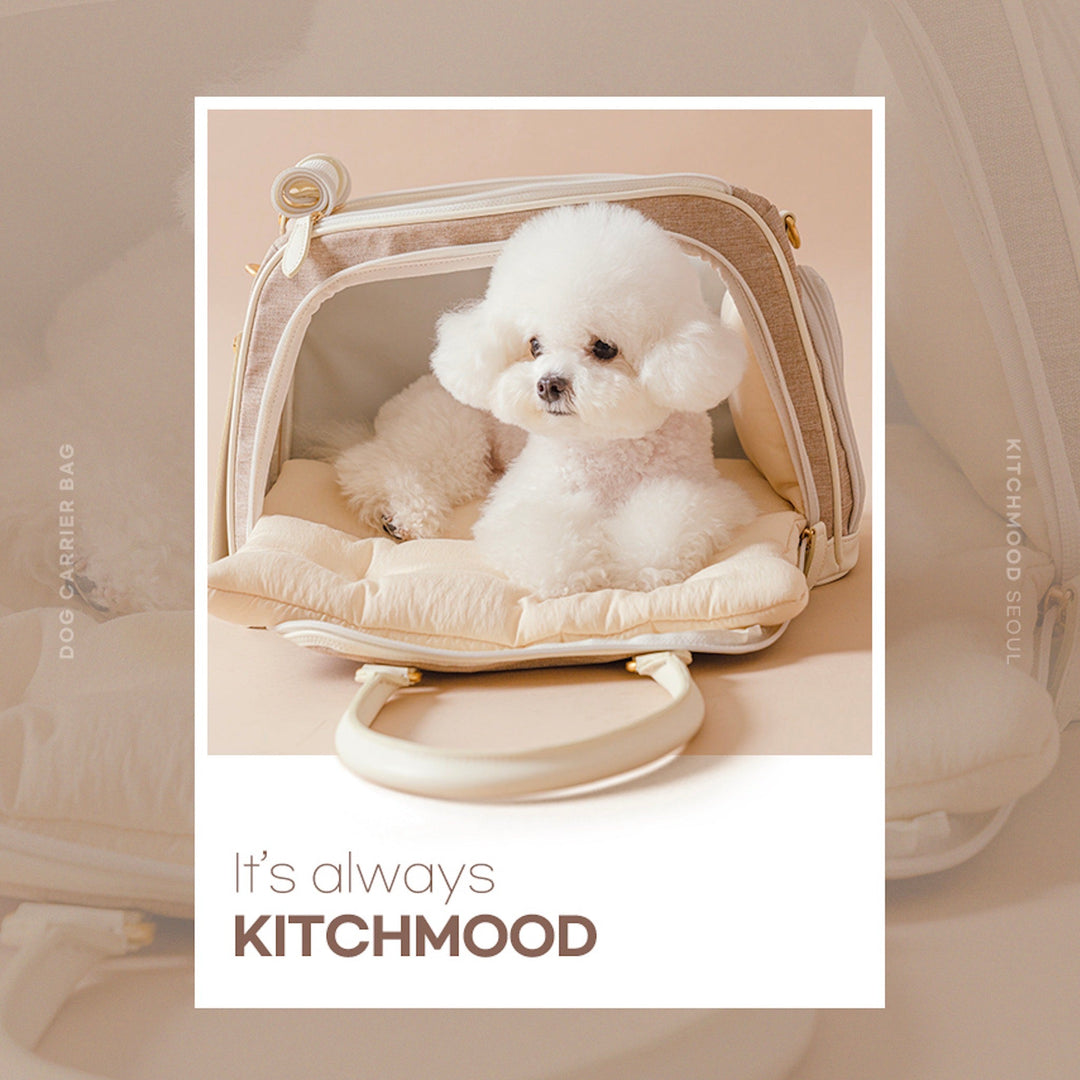 即納【KITCHMOOD】PREMIUM LINE dog camer bag（Brown）