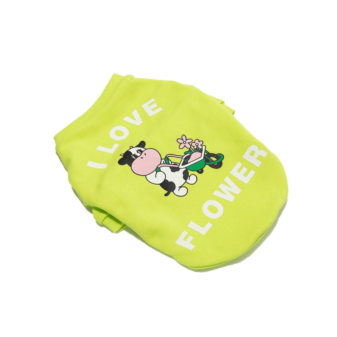 即納【andblank】milk cow T-shirt（Lime）