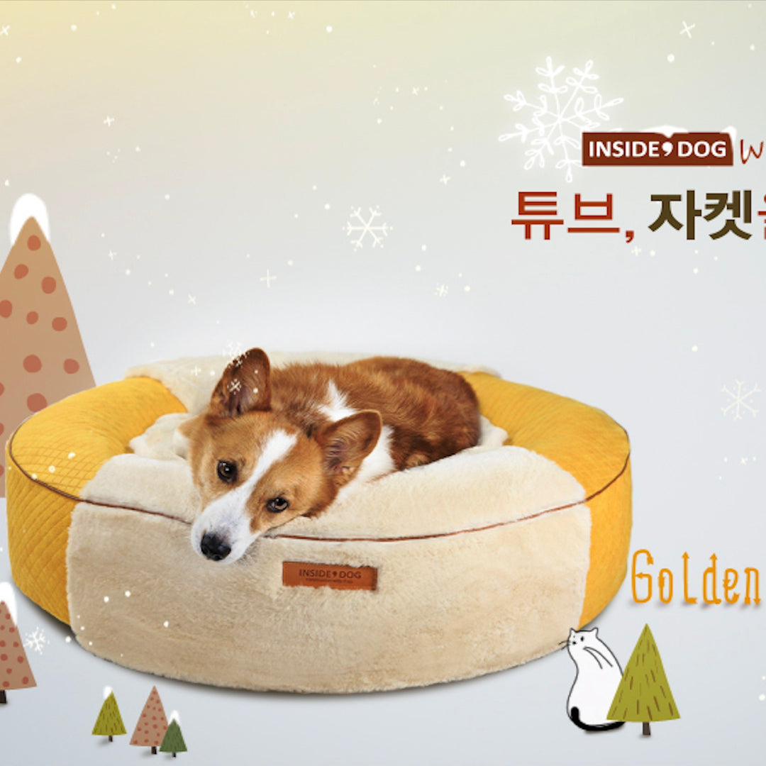 ※予約販売【INSIDE DOG & CAT】macaron tube cover A cushion（dark choco）
