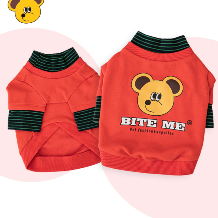 ※予約販売【BITE ME】fake layered sweatshirt（Red）