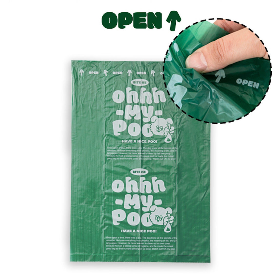 ※予約販売【BITE ME】Oxo-Bio degradable plastics poop bag - Ohhh my poo