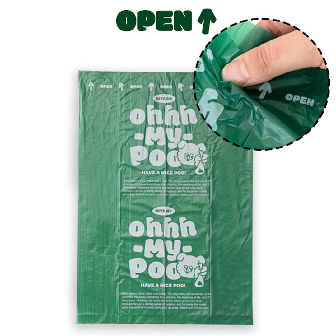 ※予約販売【BITE ME】Oxo-Bio degradable plastics poop bag & dispenser set - Ohhh my poo