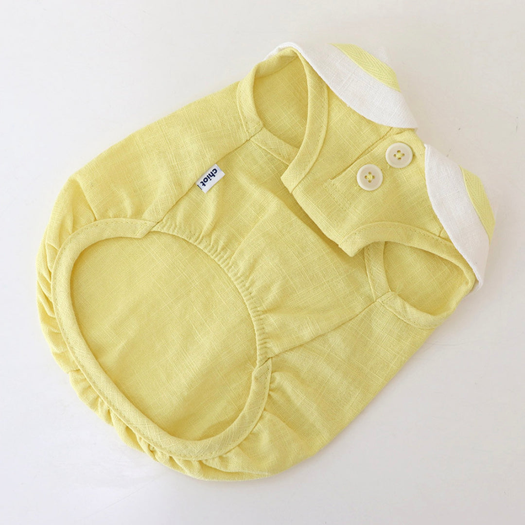 ※予約販売【Chiot】Pastel linen cape top（Yellow）