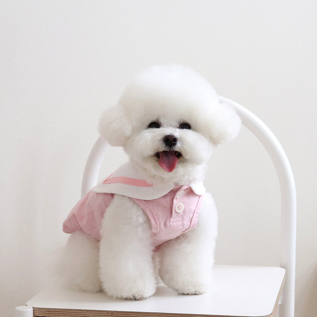※予約販売【Chiot】Pastel linen cape top（Pink）