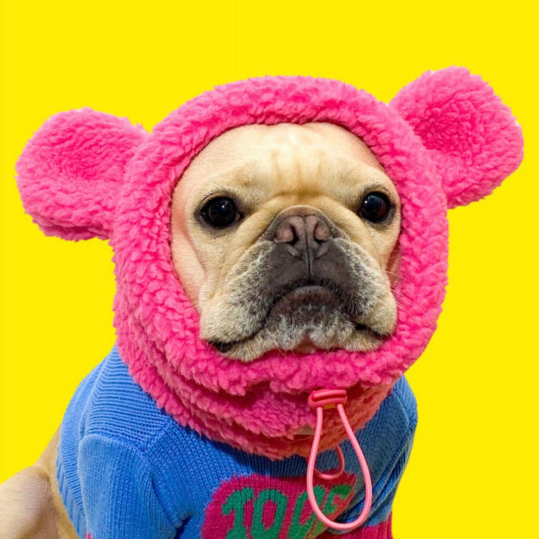 即納【TOOF】PUPPY TEDDY BEAR NECKWARMER（Pink）