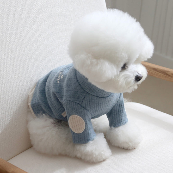 ※予約販売【near by us】Layered knit top（deep blue）