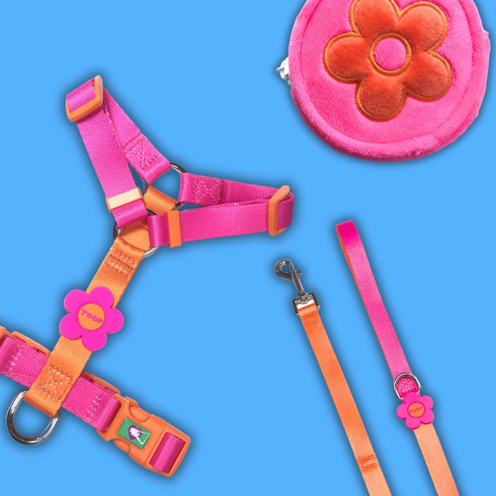 ※予約販売【TOOF】Flower Logo Leash（Orange/Pink）