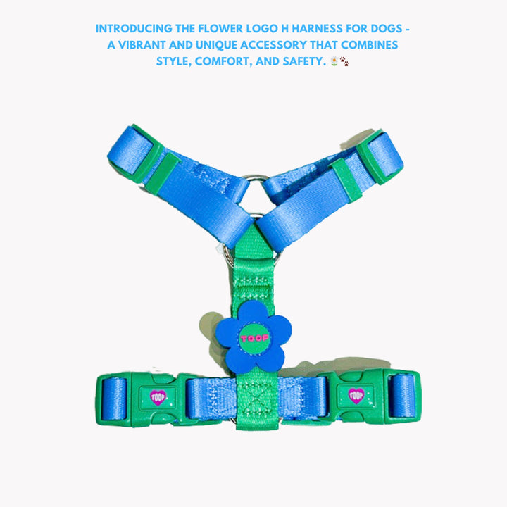 ※予約販売【TOOF】Flower Logo H Harness（GREEN / BLUE）