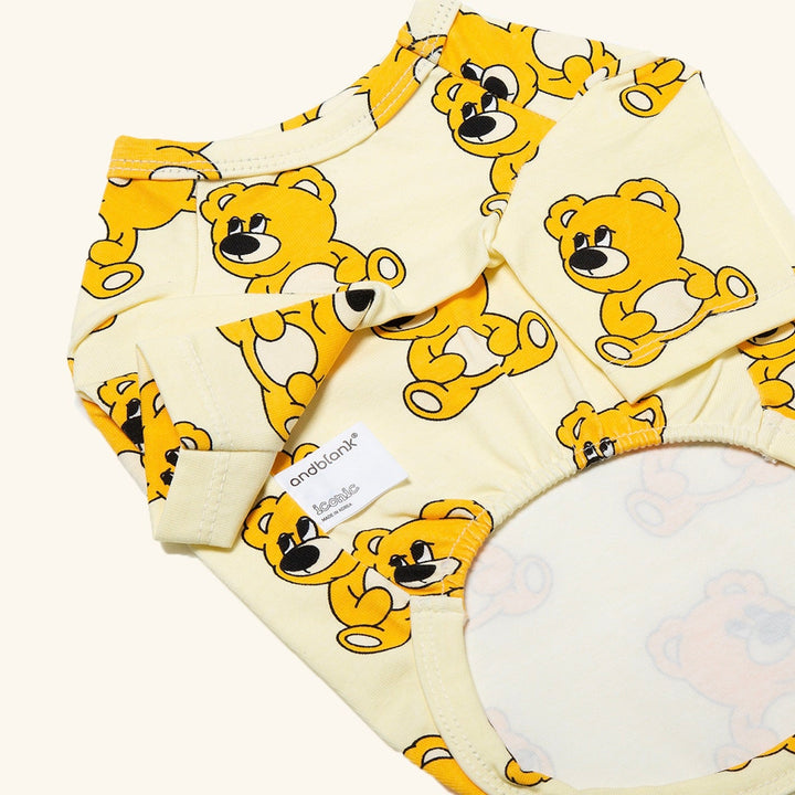 即納【andblank】Joy Bear T-shirt（Yellow）