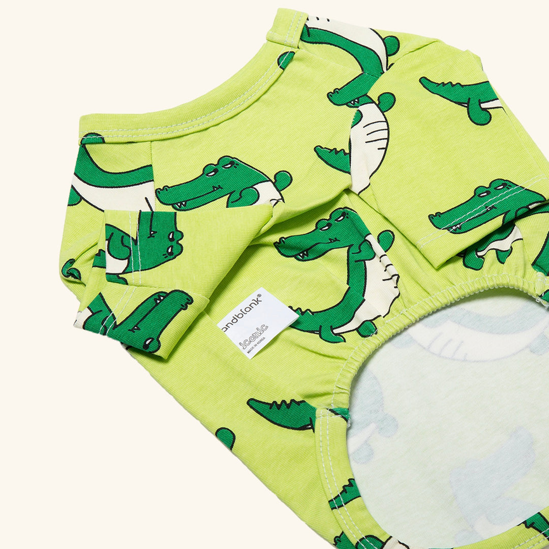 ※予約販売【andblank】Lazy crocodile T-shirt