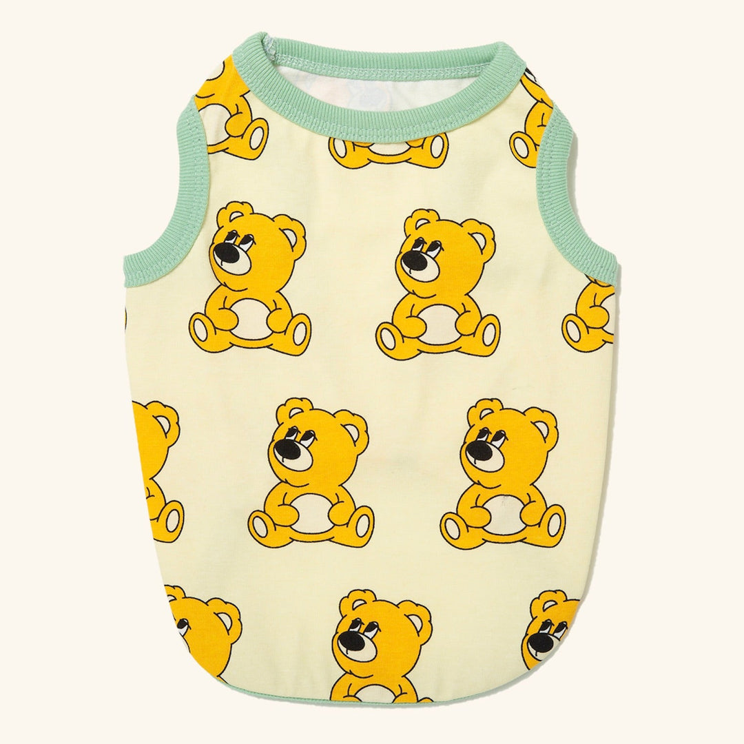 ※予約販売【andblank】Joy Bear Sleeveless（Yellow）