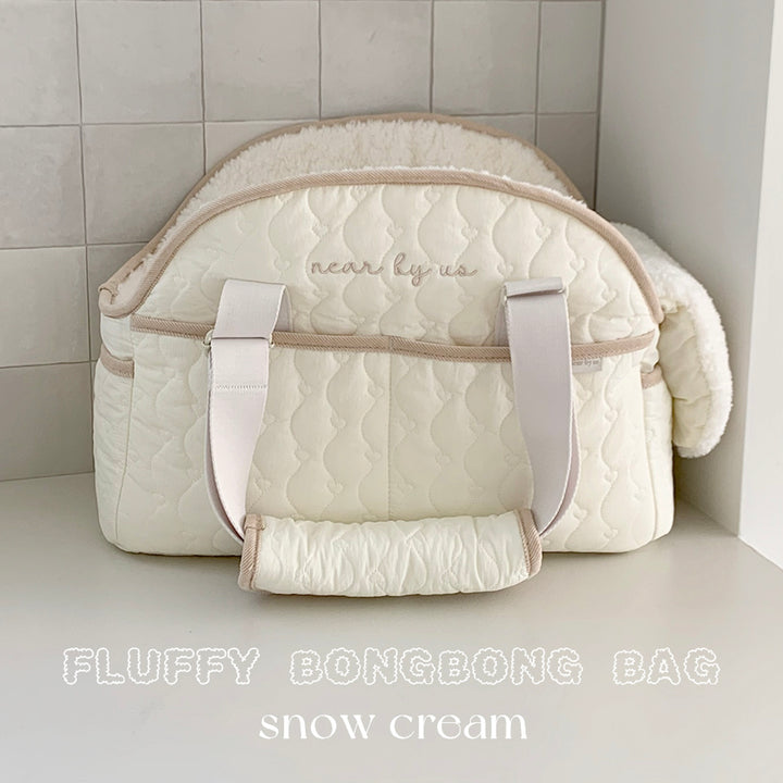 ※予約販売【near by us】fluffy bongbong bag（snow cream）